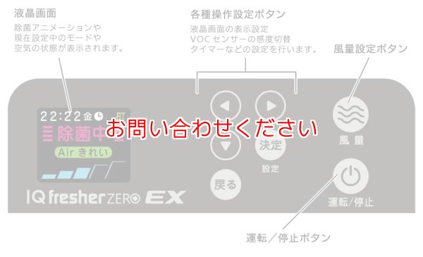 画像2: 【除菌・脱臭・分解】HEPA付業務用空気浄化装置　IQフレッシャーゼロイ―エックス（色；ホワイト）『IQfresherZERO EX』　 (2)